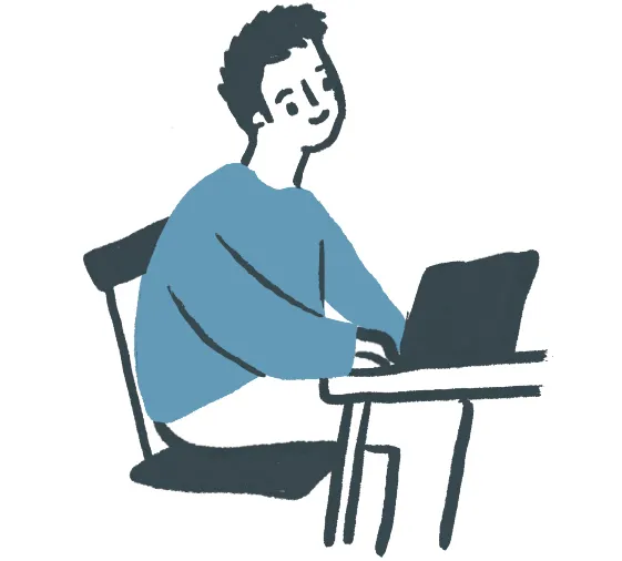 Give BlueCore a Try Illustration - Man with a blue shirt